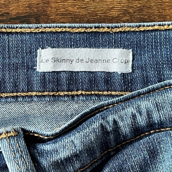 Frame medium Wash Blue Denim Le Skinny De Jeanne crop Jeans Women's Size 32 - Picture 8 of 11